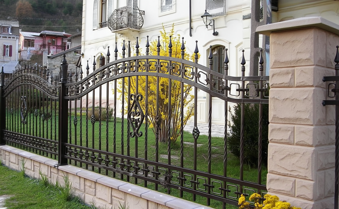 Hochwertiges Eisengeländer mit Ornamenten