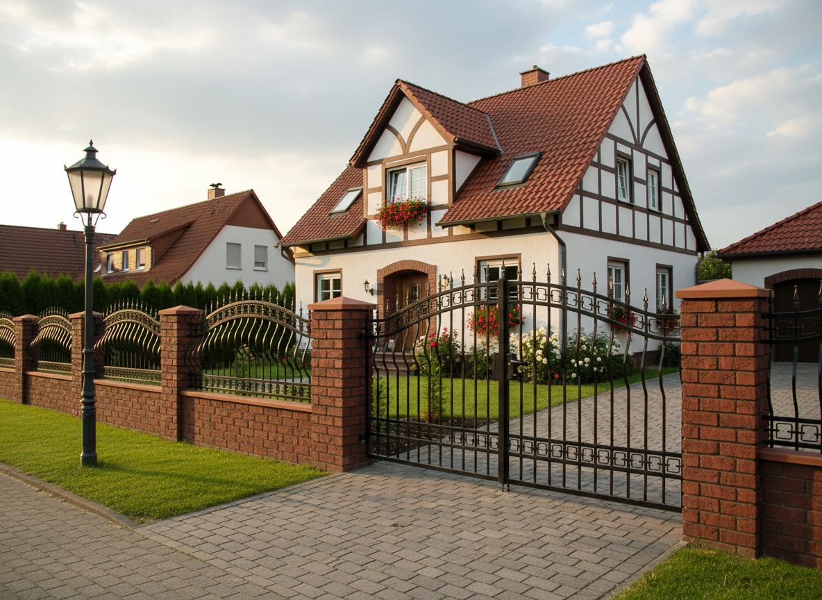 Individuelles Eisengeländer mit geometrischen Mustern