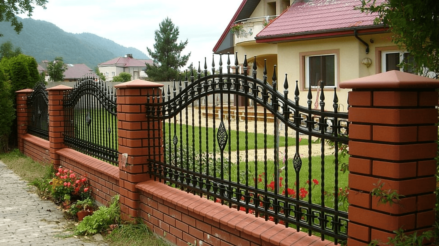 Professionelle Zauninstallation mit Rautenmuster